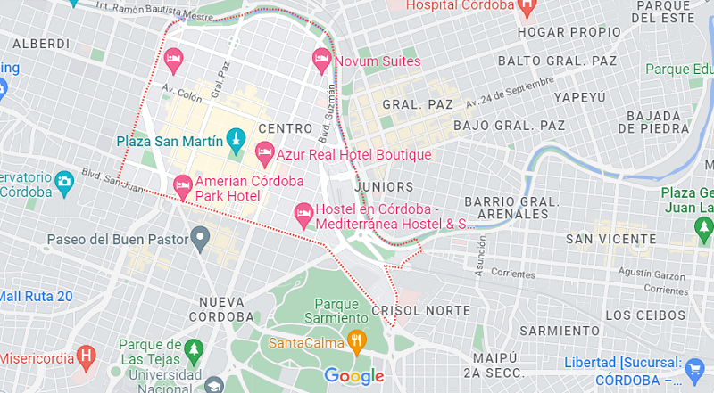 Centro de Córdoba - Mapa